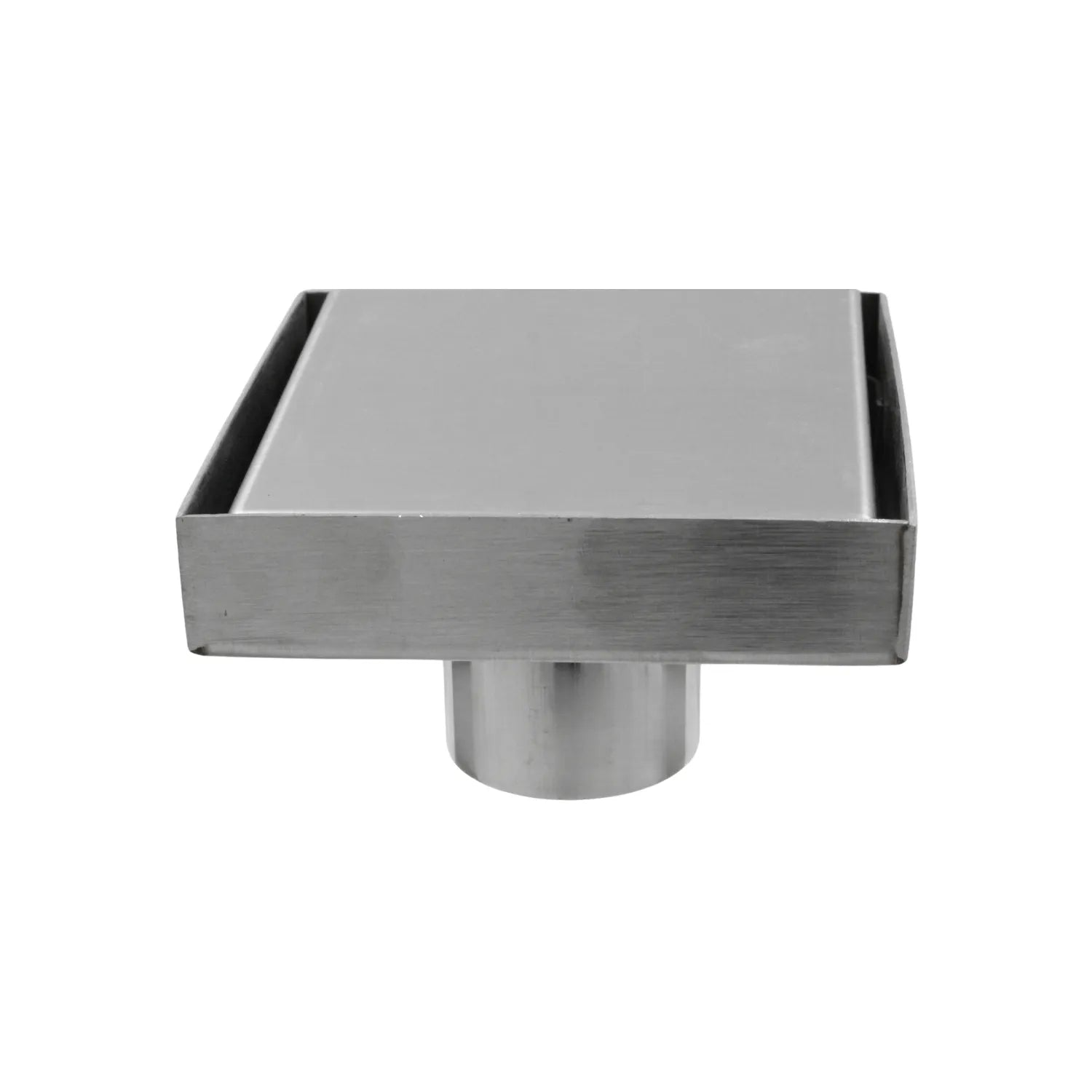 Desagüe de piso cuadrado de acero inoxidable cepillado, estilo moderno para baños y duchas