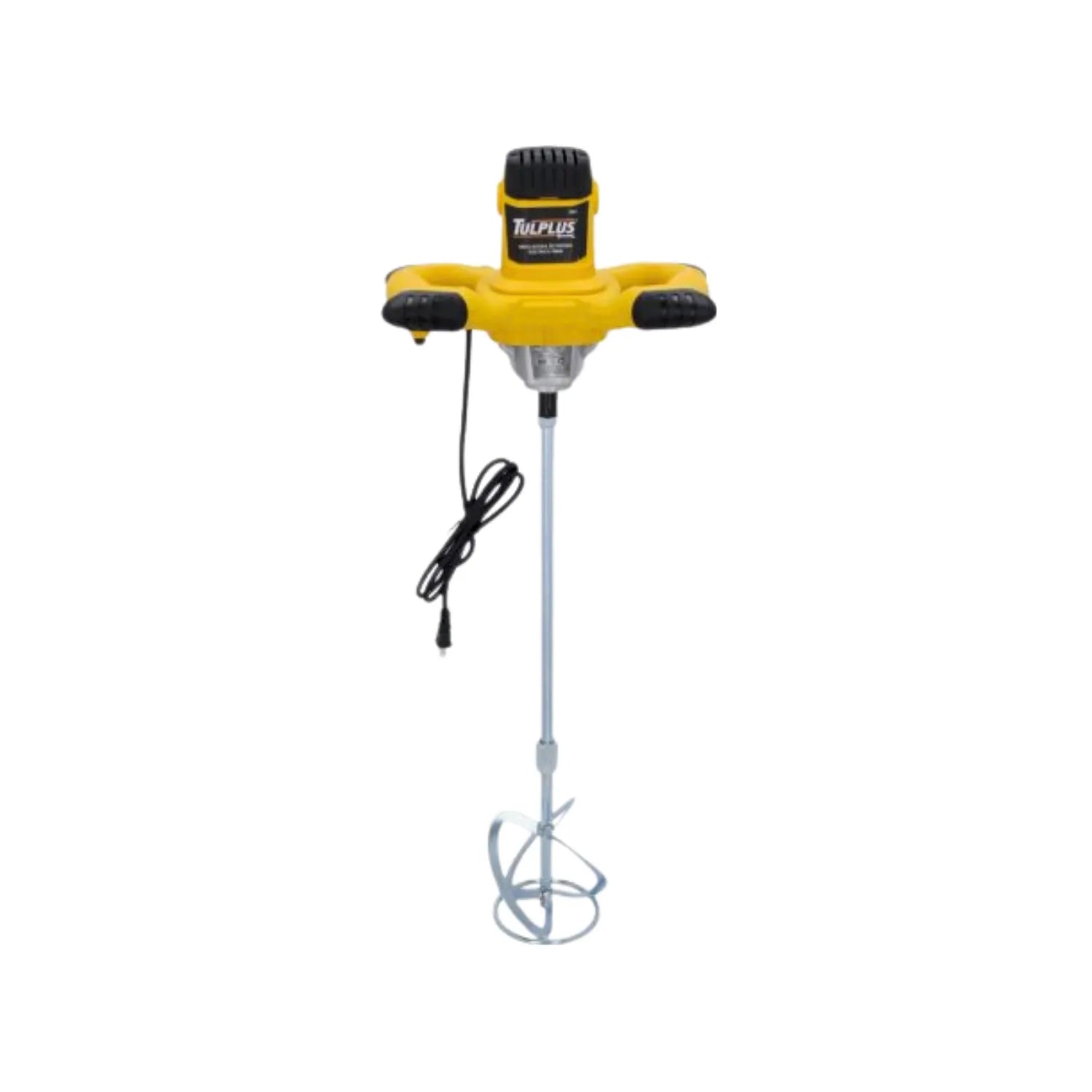 Mezclador eléctrico TULPLUS amarillo para pintura, cemento y mortero con paleta agitadora