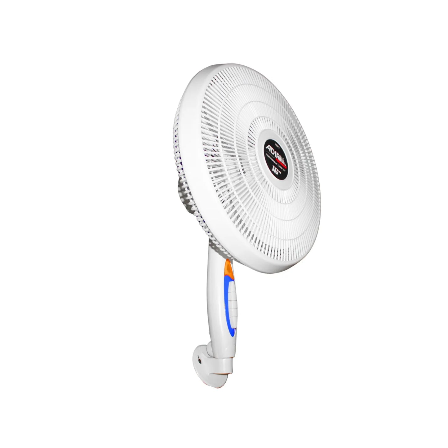 Ventilador de pared Adir 16 pulgadas color blanco con rejilla protectora y control de velocidades para ventilación industrial