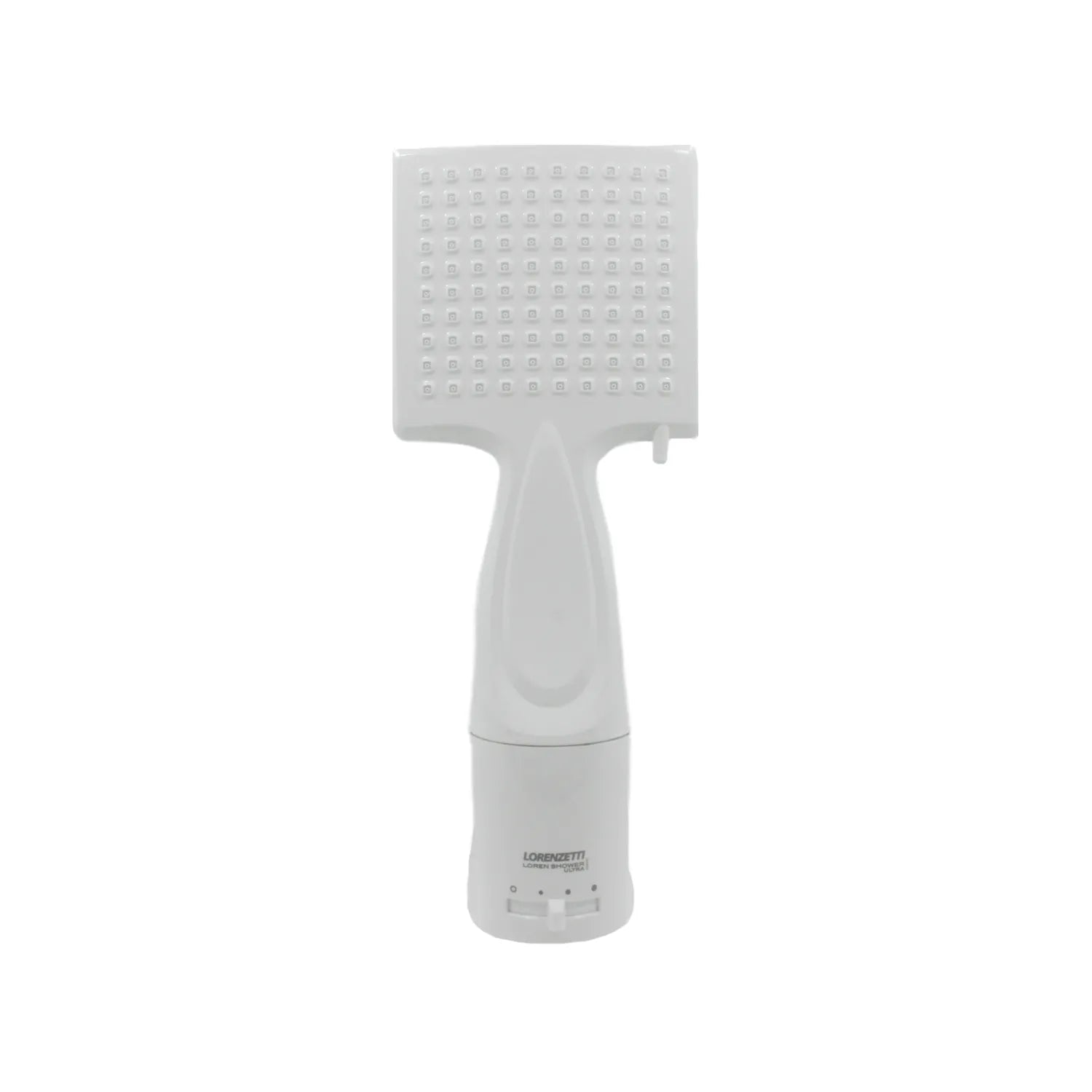 Ducha eléctrica Lorenzetti Loren Shower Ultra blanca con cabezal cuadrado y selector de temperatura