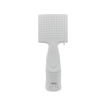 Ducha eléctrica Lorenzetti Loren Shower Ultra blanca con cabezal cuadrado y selector de temperatura