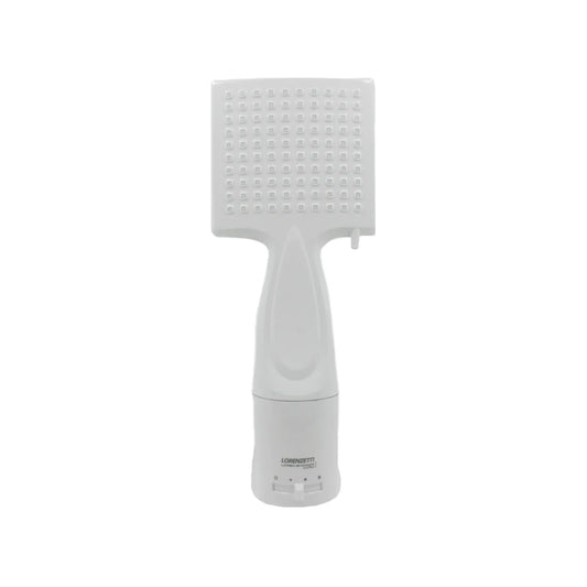 Ducha eléctrica Lorenzetti Loren Shower Ultra blanca con cabezal cuadrado y selector de temperatura