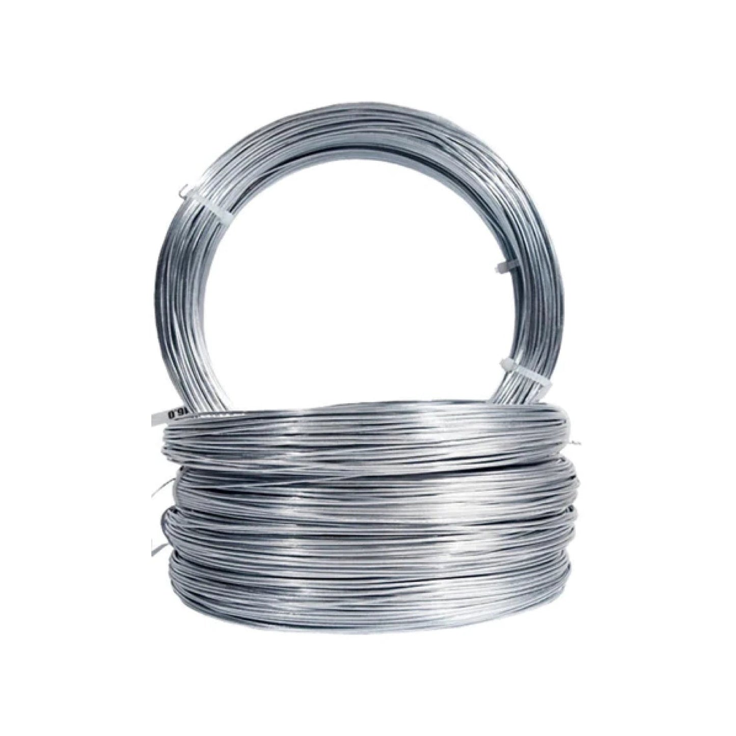 Alambre galvanizado plateado en rollo, resistente para construcción y ferretería