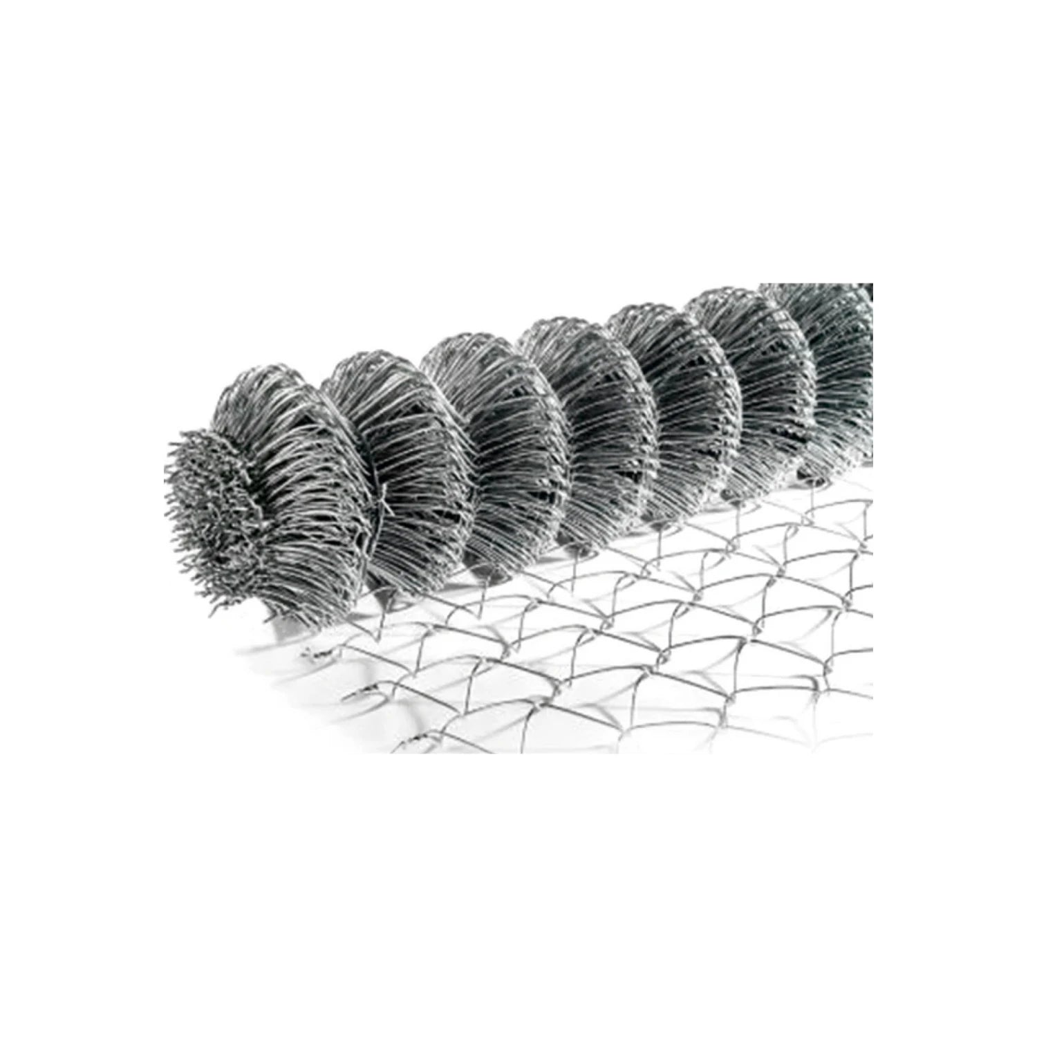 Rollo de malla ciclónica galvanizada calibre 12.5 Indasa 2x20m para cercado de seguridad