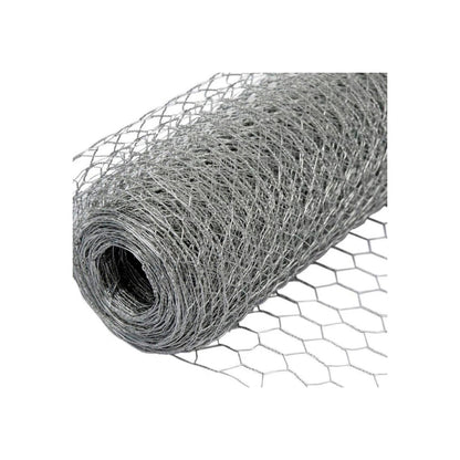 Rollo de malla hexagonal galvanizada de 1.50m x 45m, calibre 20, para cercos y gallineros