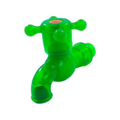 Llave de nariz plástica verde translúcida para agua 1/2 pulgada