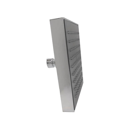 Regadera cuadrada cromada de 6 pulgadas con boquillas antical para ducha de baño, material ABS resistente