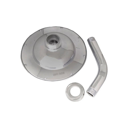 Regadera redonda cromada 6 pulgadas ABS con brazo y embellecedor. Grifo Ducha.
