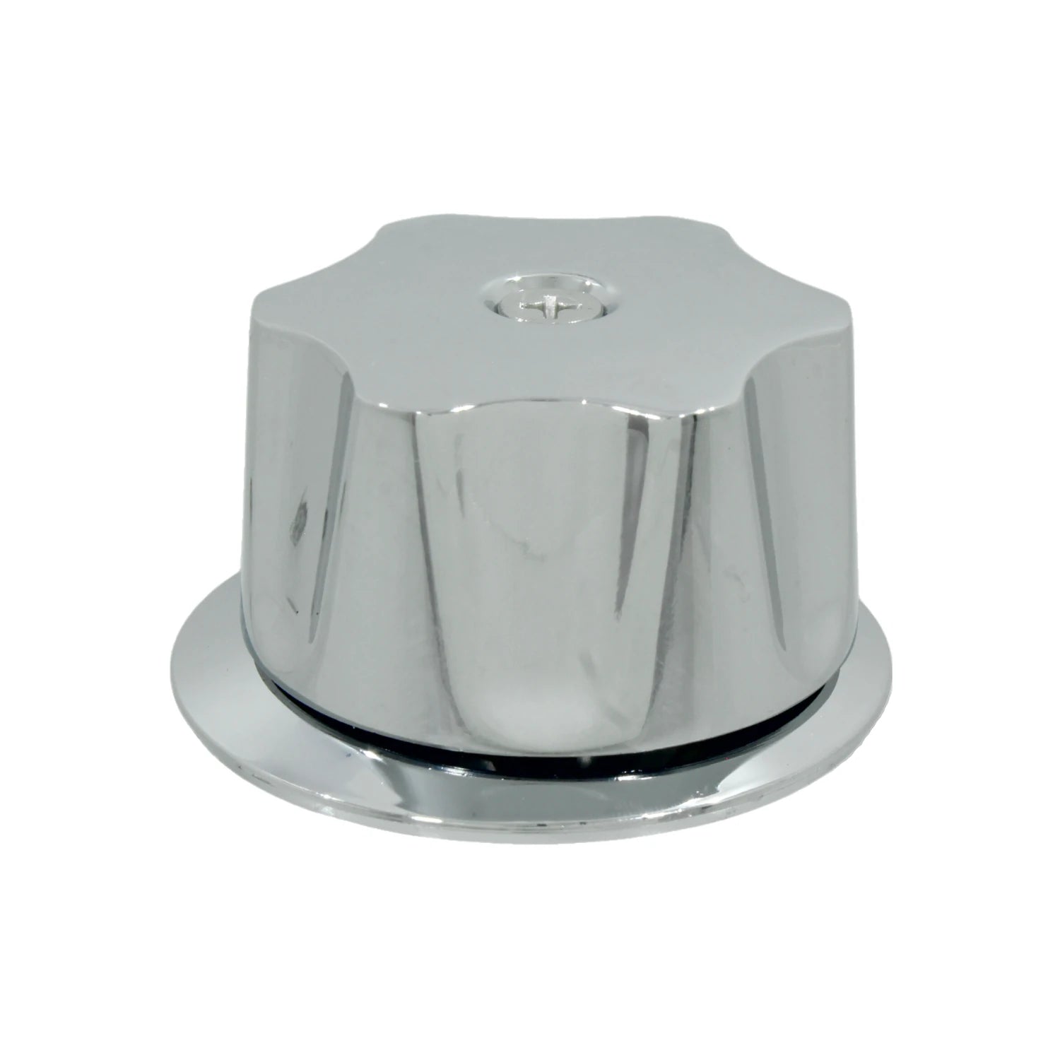 Maneral de regadera cromado brillante, diseño estrella con chapetón para ducha