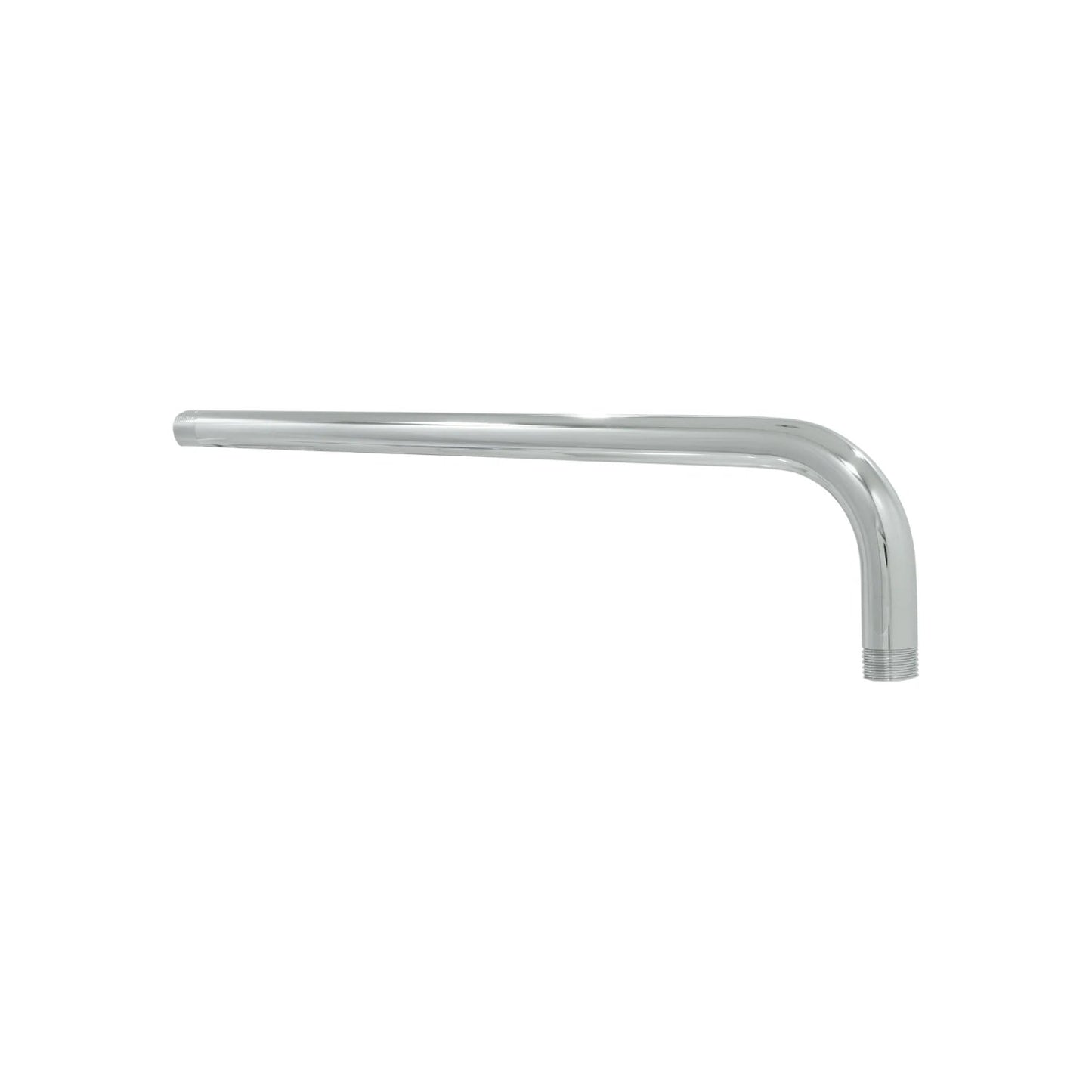 Brazo de regadera cromado 50 cm con codo, extensión metálica roscada para instalación de ducha