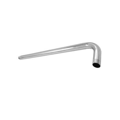 Brazo para regadera cromado brillante, extensión de ducha para baño con codo de 90 grados y roscas.