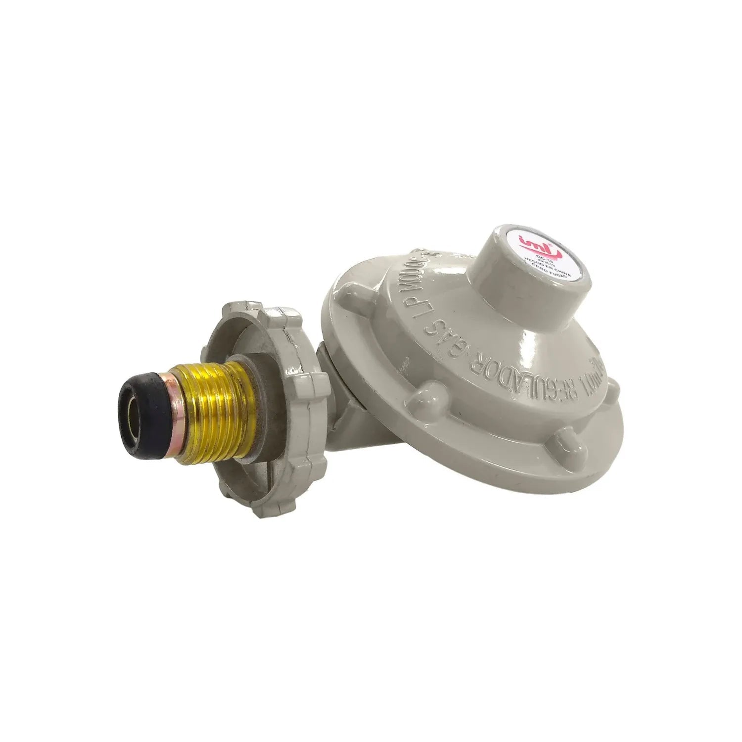 Regulador de gas IML gris de baja presión con maneral para tanques de gas LP