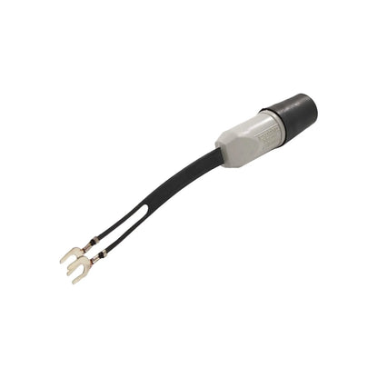 Transformador de impedancia balun de banda ancha, cable negro con conector gris y terminales de horquilla