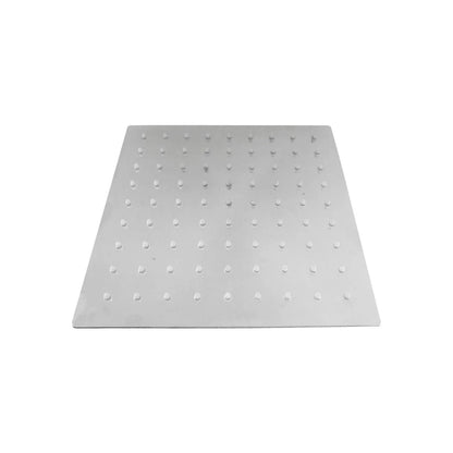 Regadera cuadrada de 8 pulgadas, acero inoxidable cepillado con múltiples boquillas para ducha