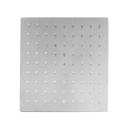 Regadera cuadrada de acero inoxidable 8 pulgadas con múltiples boquillas, acabado brillante