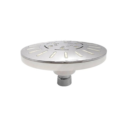 Regadera de ducha redonda cromada 4 pulgadas con acabados blancos en ABS, moderna