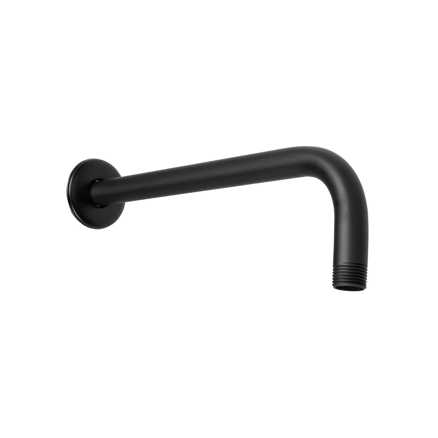 Brazo de regadera curvo negro mate 40 cm, extensión para cabezal de ducha de baño