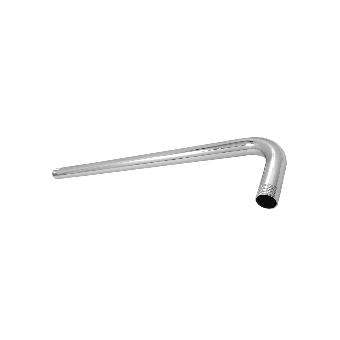 Brazo de regadera cromado 60 cm, extensión angular para instalación en pared.