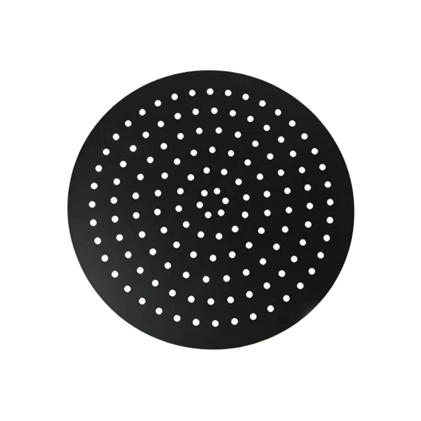 Regadera redonda 8 pulgadas negro mate de acero inoxidable con diseño perforado para ducha