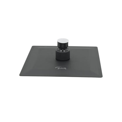Regadera cuadrada de 6 pulgadas IML negra mate, de acero inoxidable para ducha de baño