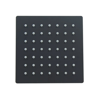 Regadera cuadrada 6" acero inoxidable negra mate Magaña P-RC15N