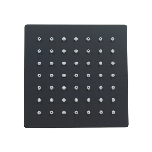 Regadera cuadrada 6" acero inoxidable negra mate Magaña P-RC15N