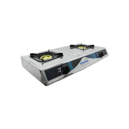 Estufa 2 quemadores cubierta acero inoxidable Ecocina QH-A2