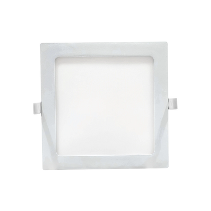 Panel LED cuadrado empotrable de luz blanca para techo falso, iluminación moderna para interiores.