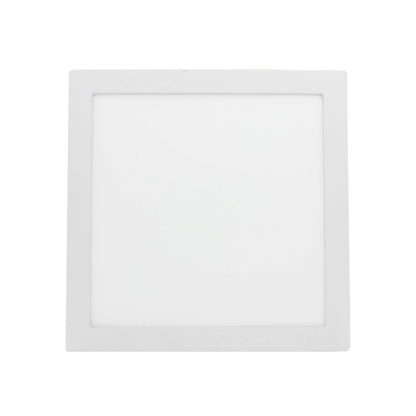 Lámpara panel LED empotrable cuadrada de 24W color blanco para iluminación moderna de techos.