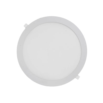 Panel LED redondo empotrable de 24W para iluminación de techo, color blanco
