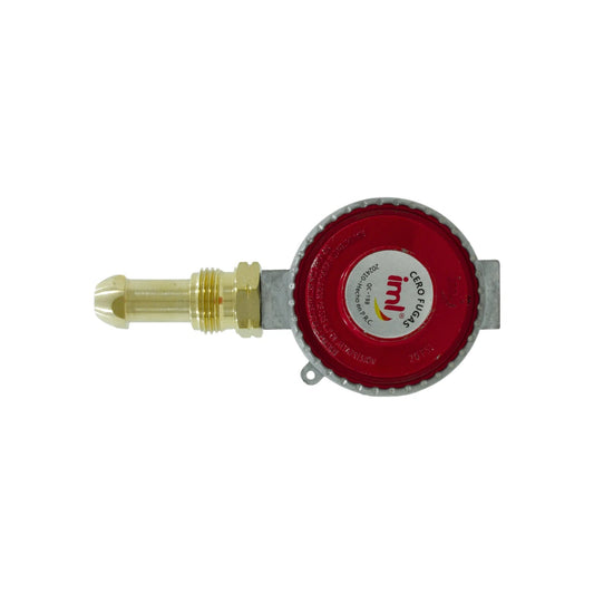 Regulador de gas Iml alta presión rojo con punta, 20 PSI, CERO FUGAS para tanque de gas LP