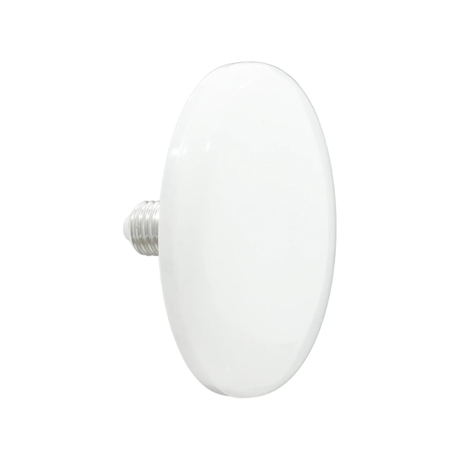 Lámpara LED blanca 50W tipo ovni con rosca, diseño plano ideal para iluminación eficiente