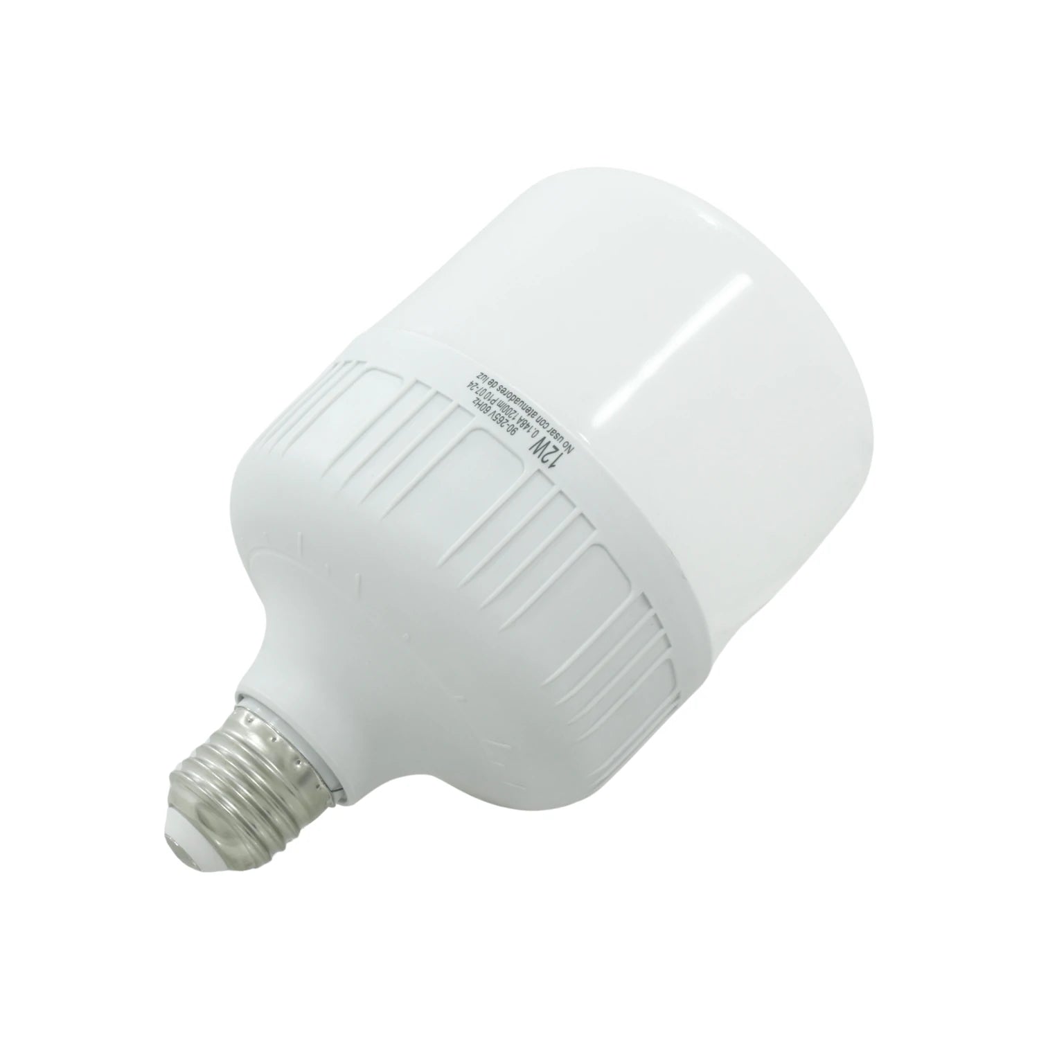 Foco LED bulbo blanco 12W, con rosca E27. No apto para uso con atenuadores de luz.