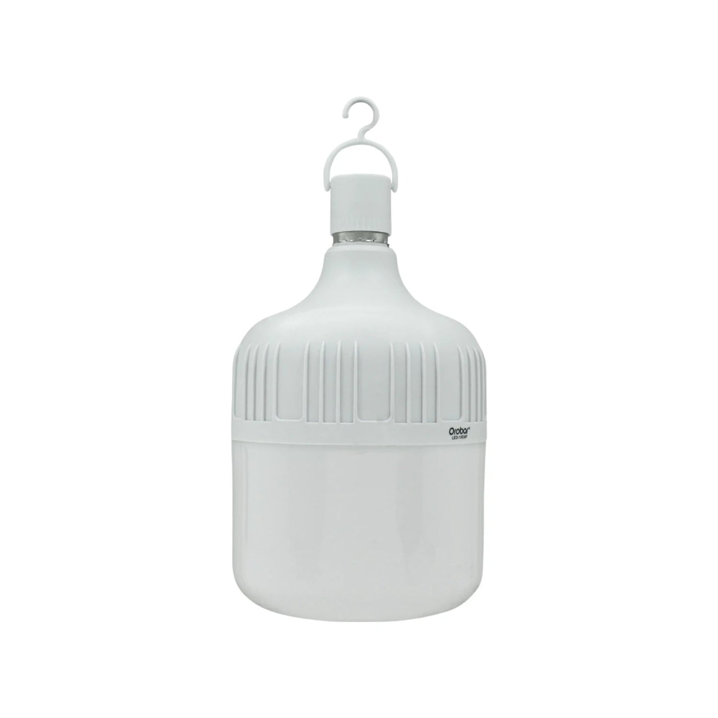 Lámpara recargable LED blanca tipo bulbo Orobar con gancho para emergencia LED-18EMP