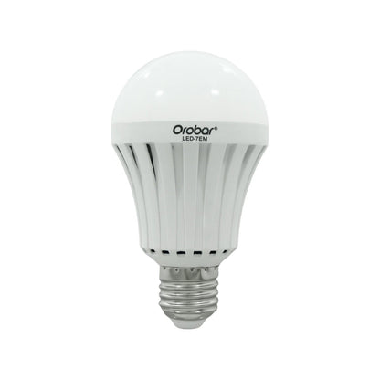 Foco LED tipo bulbo Orobar blanco 7W recargable de emergencia