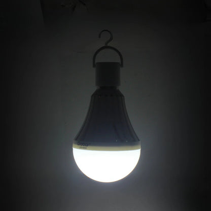 Lámpara bulbo LED recargable Orobar 9W de emergencia, luz blanca, con gancho para colgar