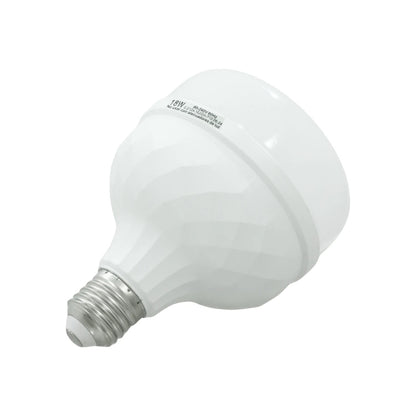 Foco LED blanco 18W tipo bulbo rosca E27, no regulable, para iluminación del hogar.