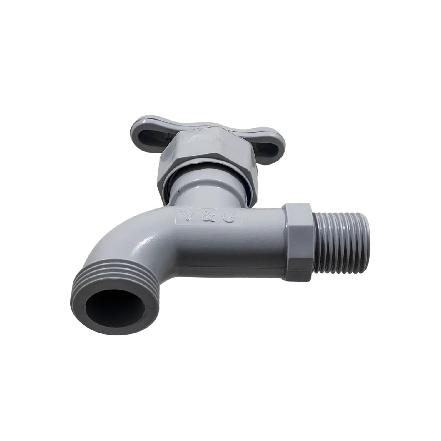 Llave de nariz con rosca plástico gris P-N1P