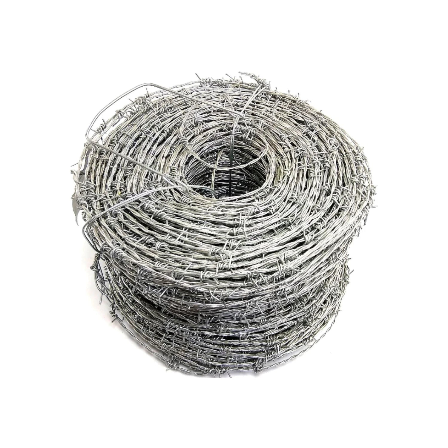 Rollo de alambre de púas calibre 15.5 de 360 metros para cercas de seguridad y ganadería