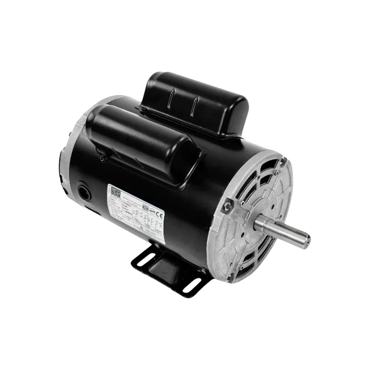 Motor eléctrico monofásico WEG 1 HP 4 polos negro con montaje de base