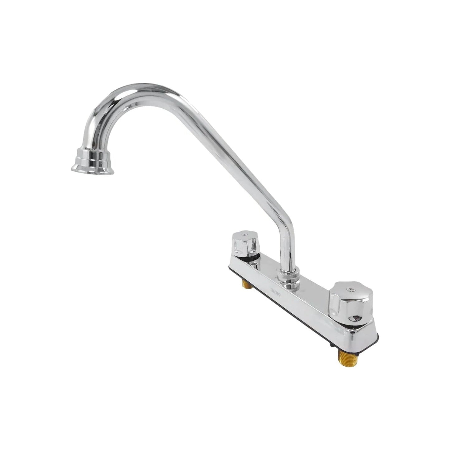 Mezcladora Fidic para fregadero de 8 pulgadas, acabado cromado brillante, doble control y cuello alto