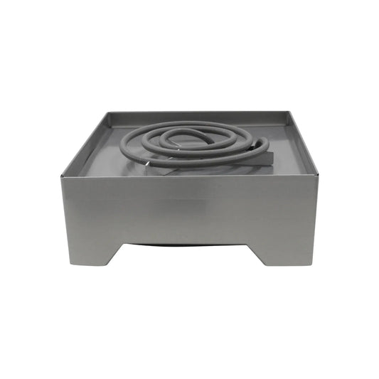 Hornillo eléctrico de una resistencia con base metálica cuadrada gris para sobremesa portátil