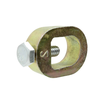Conector de varilla ovalado galvanizado, abrazadera de metal con perno hexagonal de ajuste para fijación