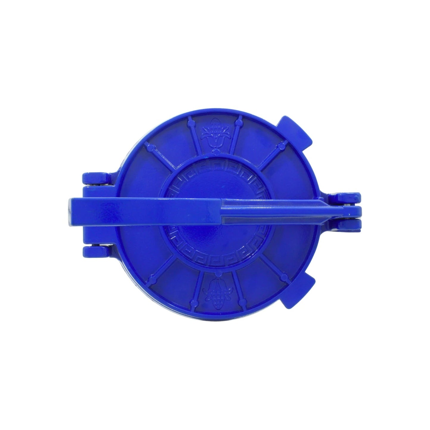 Máquina para tortillas manual de plástico azul, prensa redonda para hacer tortillas caseras