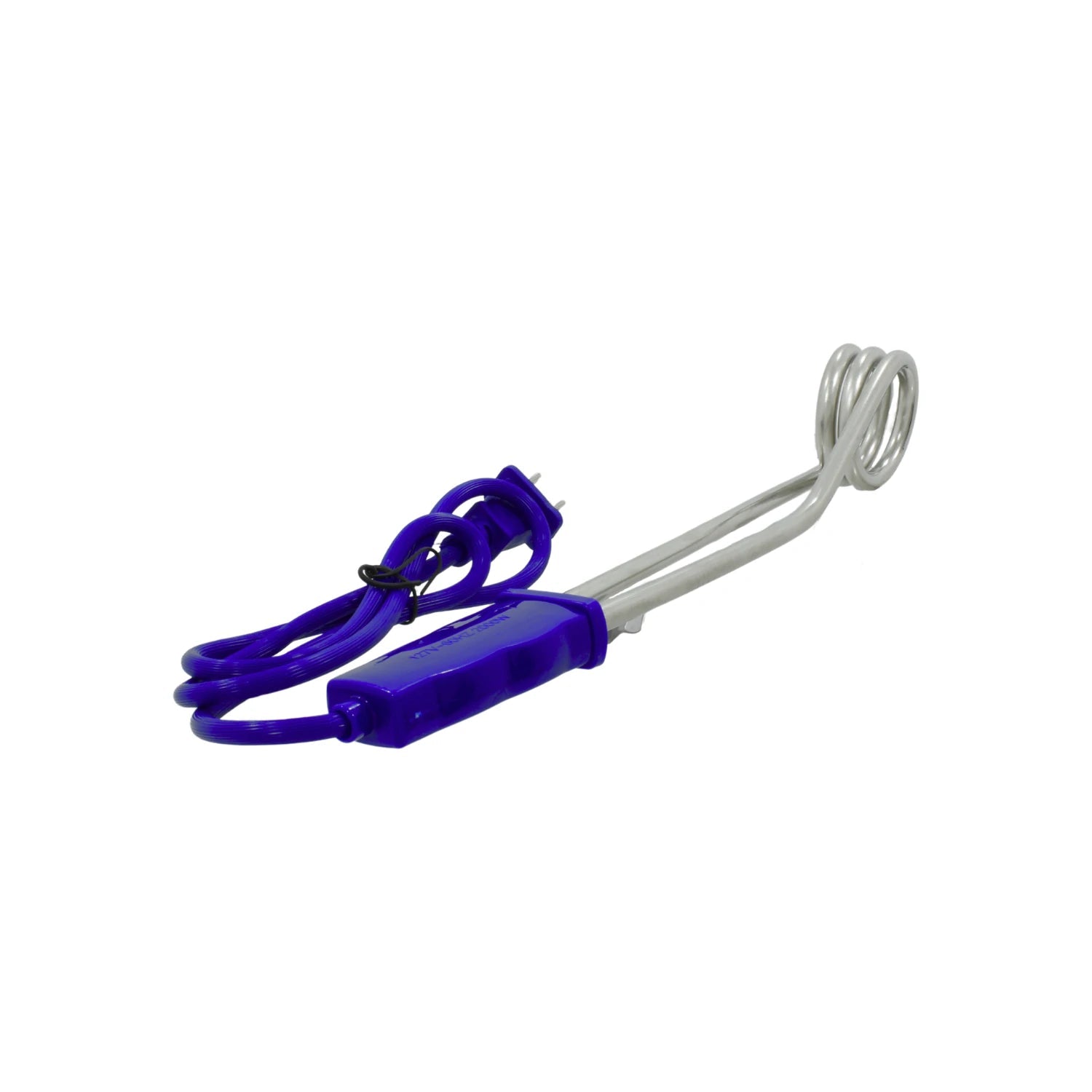 Calentador de inmersión eléctrico 2000W con mango y cable púrpura, resistencia de metal para agua
