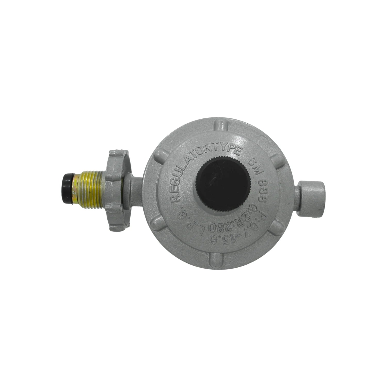 Regulador de gas Alfa gris con punta pool para cilindros de gas L.P., tipo P.G. 280L, seguridad