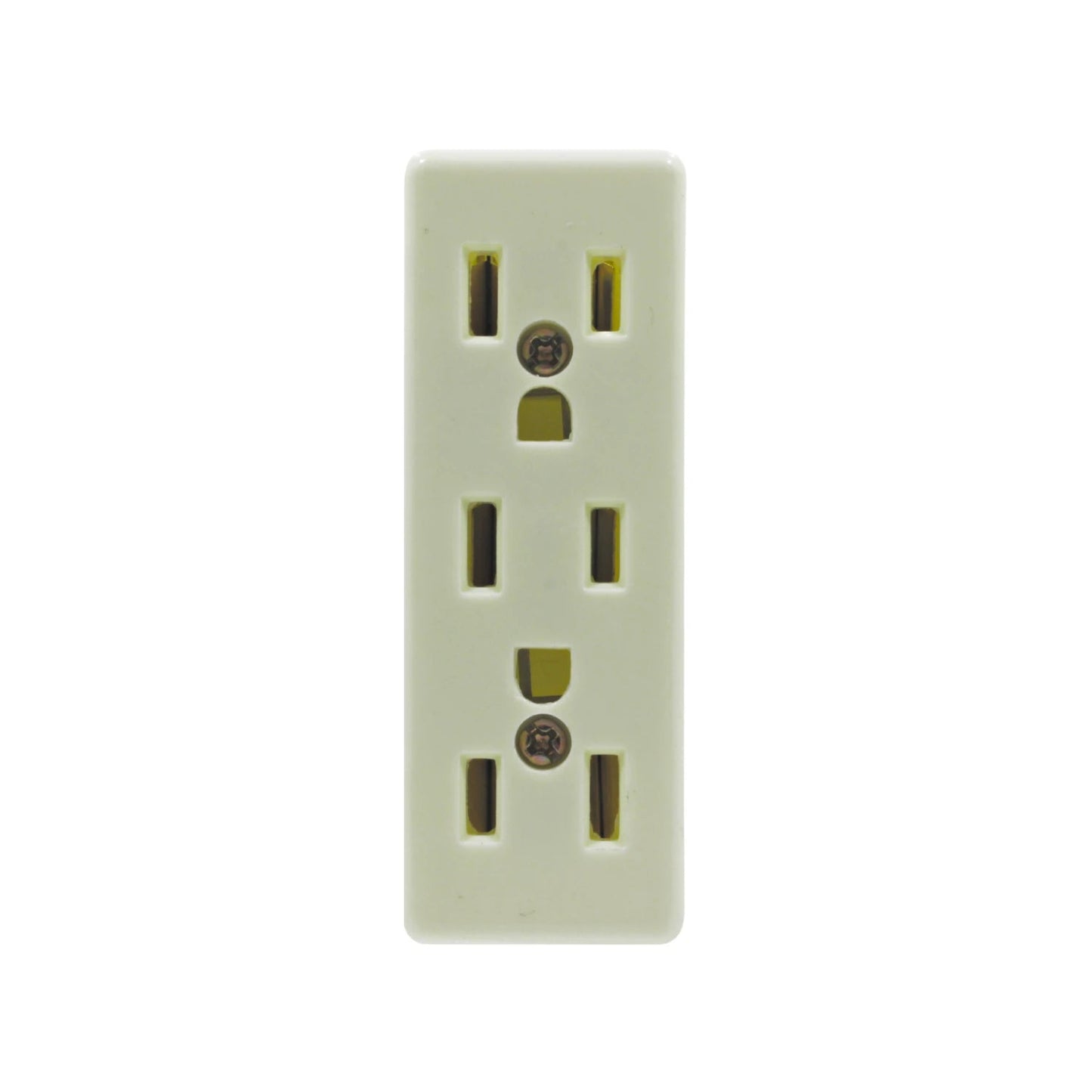Contacto eléctrico triple blanco aterrizado 125V, tomacorriente de pared