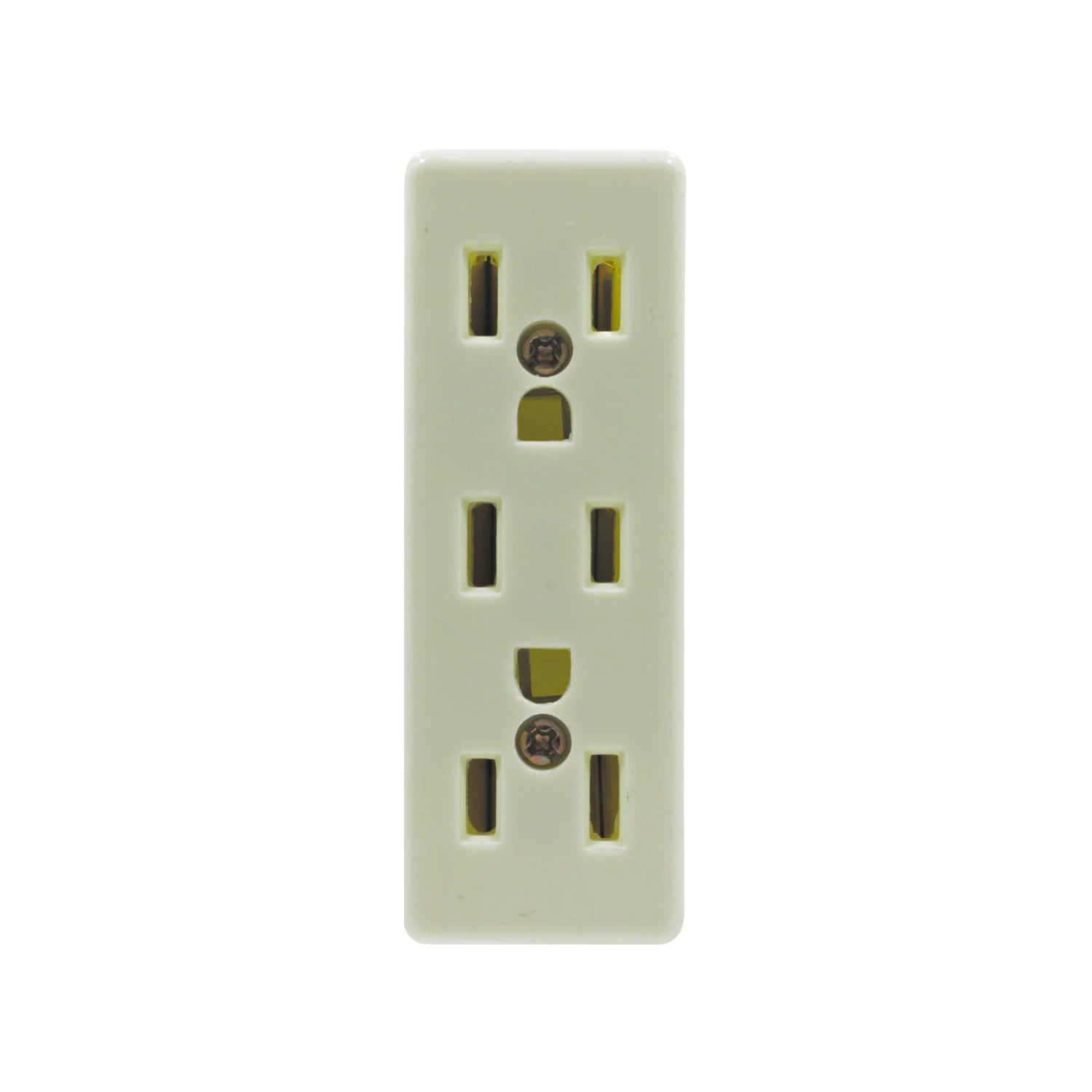 Contacto eléctrico triple blanco aterrizado 125V, tomacorriente de pared