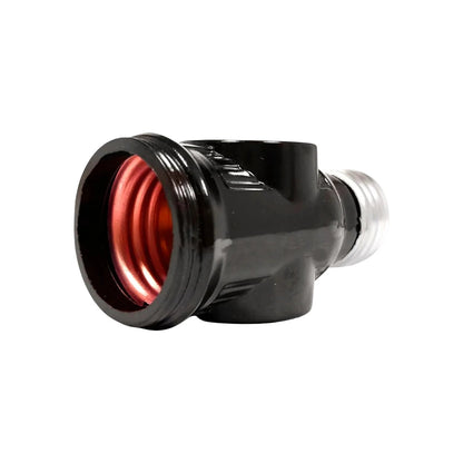 Adaptador de socket eléctrico angular 90 grados negro para bombilla rosca E27