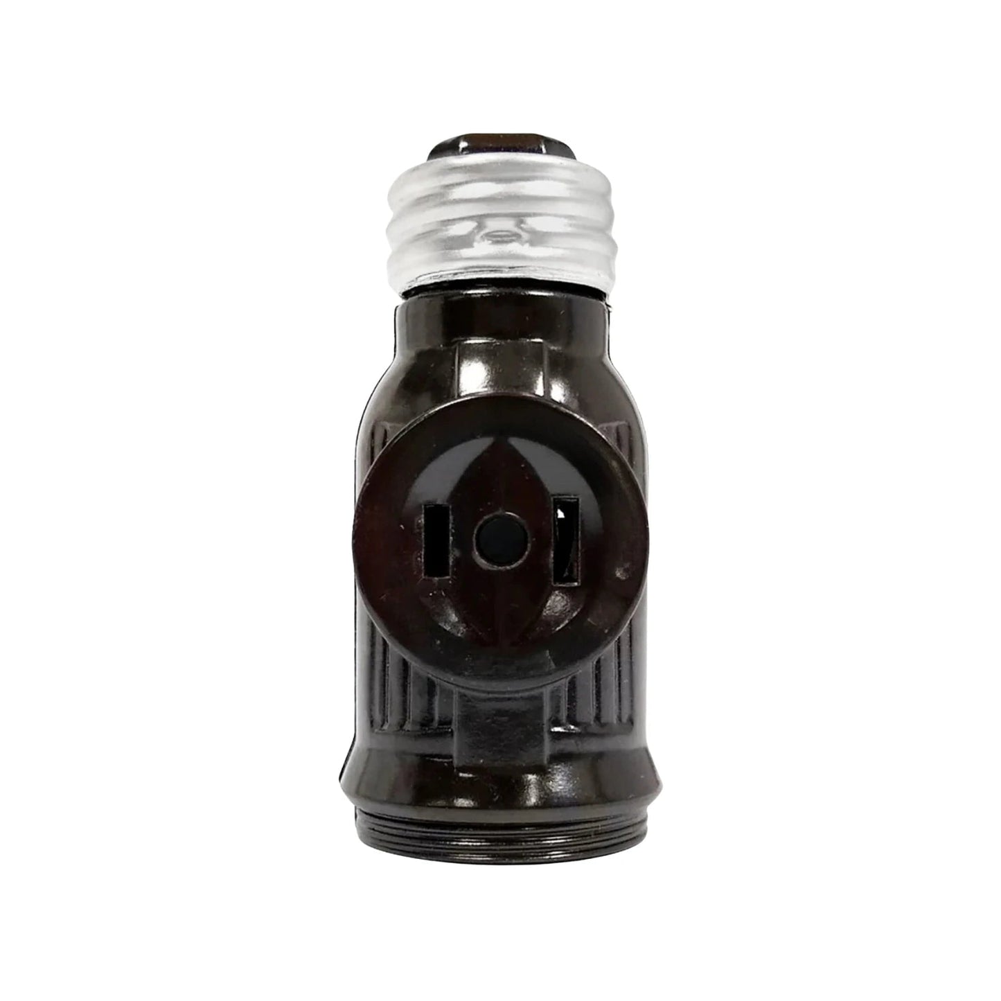 Socket ladrón café para convertir base de foco a contacto eléctrico de 2 polos